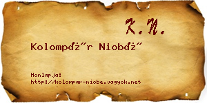 Kolompár Niobé névjegykártya